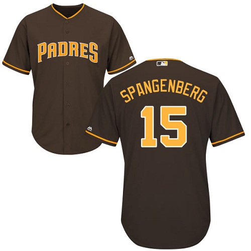Padres #15 Cory Spangenberg Brown Cool Base Stitched Youth MLB Jersey